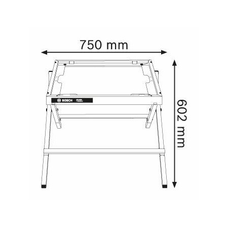 Piétement roulant pour scie à table BOSCH GTA 6000