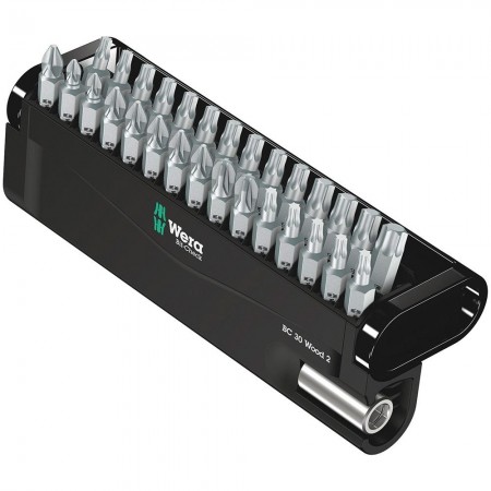 Coffret de 29 embouts de vissage bois + 1 porte embouts "Bit-Check 30 Wood" WERA