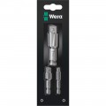 Set de 3 raccords à tige 6 pans "870/4/7 Jeux A SB" WERA