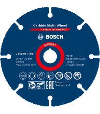 Disque carbure multimatériaux 76 mm "Expert Carbide Multi Wheel" BOSCH