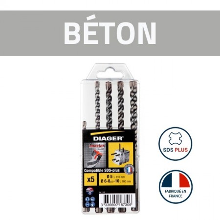 Coffre de 5 forets SDS Plus - DIAGER
