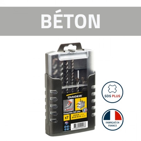 Coffret de 7 forets SDS plus - DIAGER