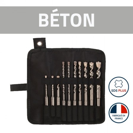 Coffret de 10 forets à béton SDS Plus - DIAGER