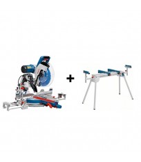 Scie à onglet radiale GCM 12 GDL + piétement GTA 2600 BOSCH