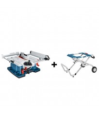 Scie sur table GTS 10 XC + Piétement roulant GTA 60 W BOSCH
