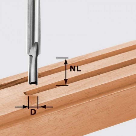 Fraise à profiler HW en carbure avec arête de base D8 FESTOOL