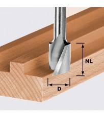 Fraise à rainurer hélicoîdale HS avec arête de base D 8mm FESTOOL