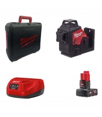 Laser 3 lignes vert 360° M12 3PL - MILWAUKEE