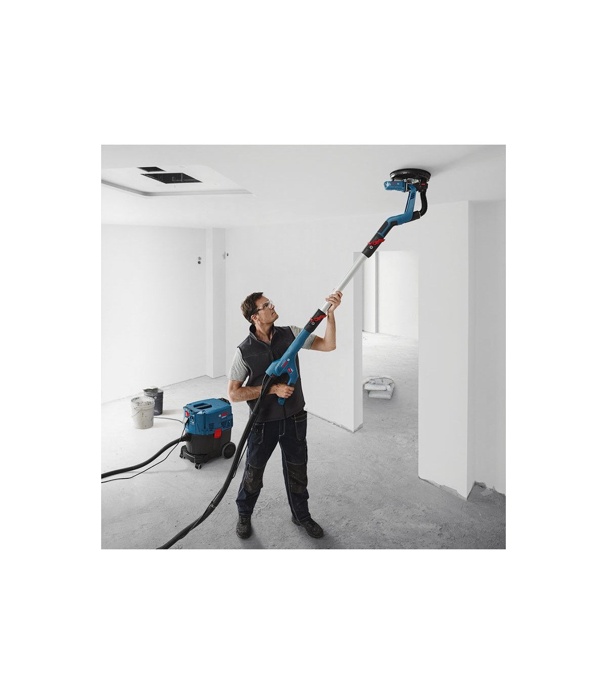 Ponceuse à bras GTR 55-225 + Aspirateur GAS 35 L AFC BOSCH