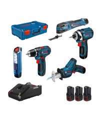 Kit de 5 outils : GSR 12v-15 + GOP 12V-28 - GDR 12V-105 + GSA 12-14 + GLI 12V-300