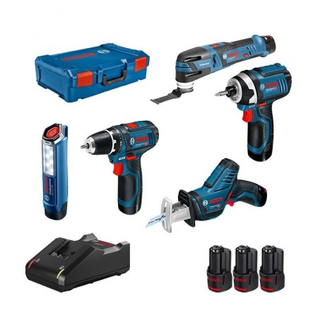 Kit de 5 outils : GSR 12v-15 + GOP 12V-28 - GDR 12V-105 + GSA 12-14 + GLI 12V-300