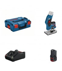 Affleureuse GKF 12V-8 + 1 batterie 12V 3 Ah + 1 chargeur GAL 12V-40 BOSCH