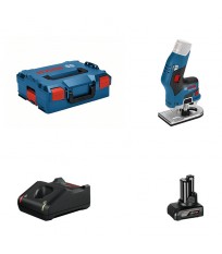 Affleureuse GKF 12V-8 + 1 batterie 12V 6 Ah + 1 chargeur GAL 12V-40 BOSCH