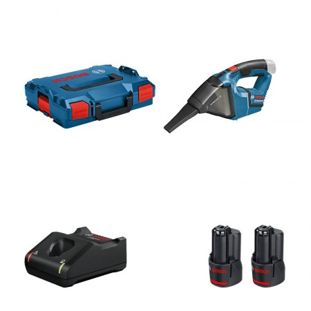 Aspirateur GAS 12V + 2 batteries 12V 3 Ah + 1 chargeur GAL 12V-40 BOSCH