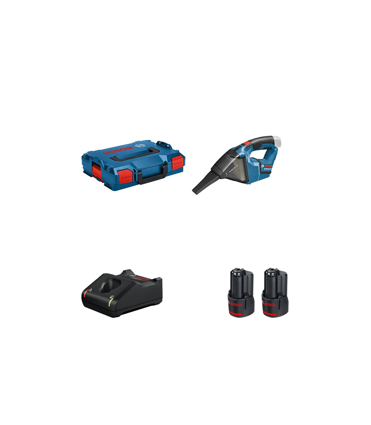 Aspirateur GAS 12V + 2 batteries 12V 3 Ah + 1 chargeur GAL 12V-40 BOSCH