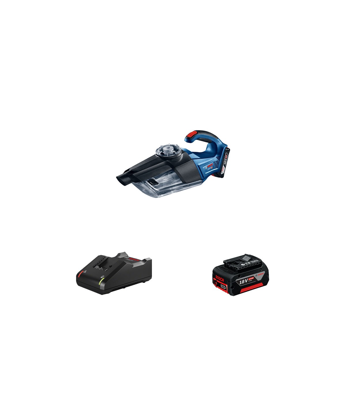 Aspirateur GAS 18V-1 + 1 batterie GBA 18V 4 Ah + 1 chargeur GAL 18V-40 BOSCH