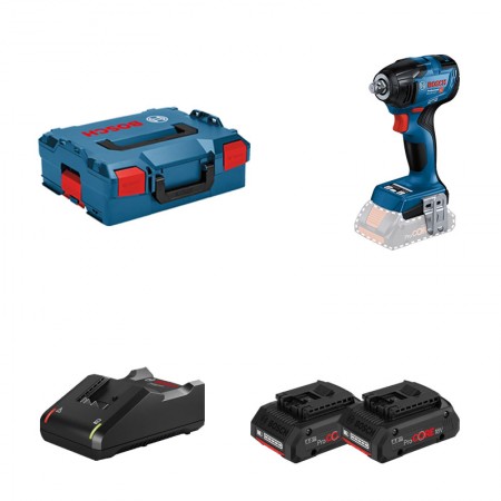 Boulonneuse GDS 18V-210 C + 2 batteries Procore 18V 4 Ah + 1 chargeur GAL 18V-40 BOSCH
