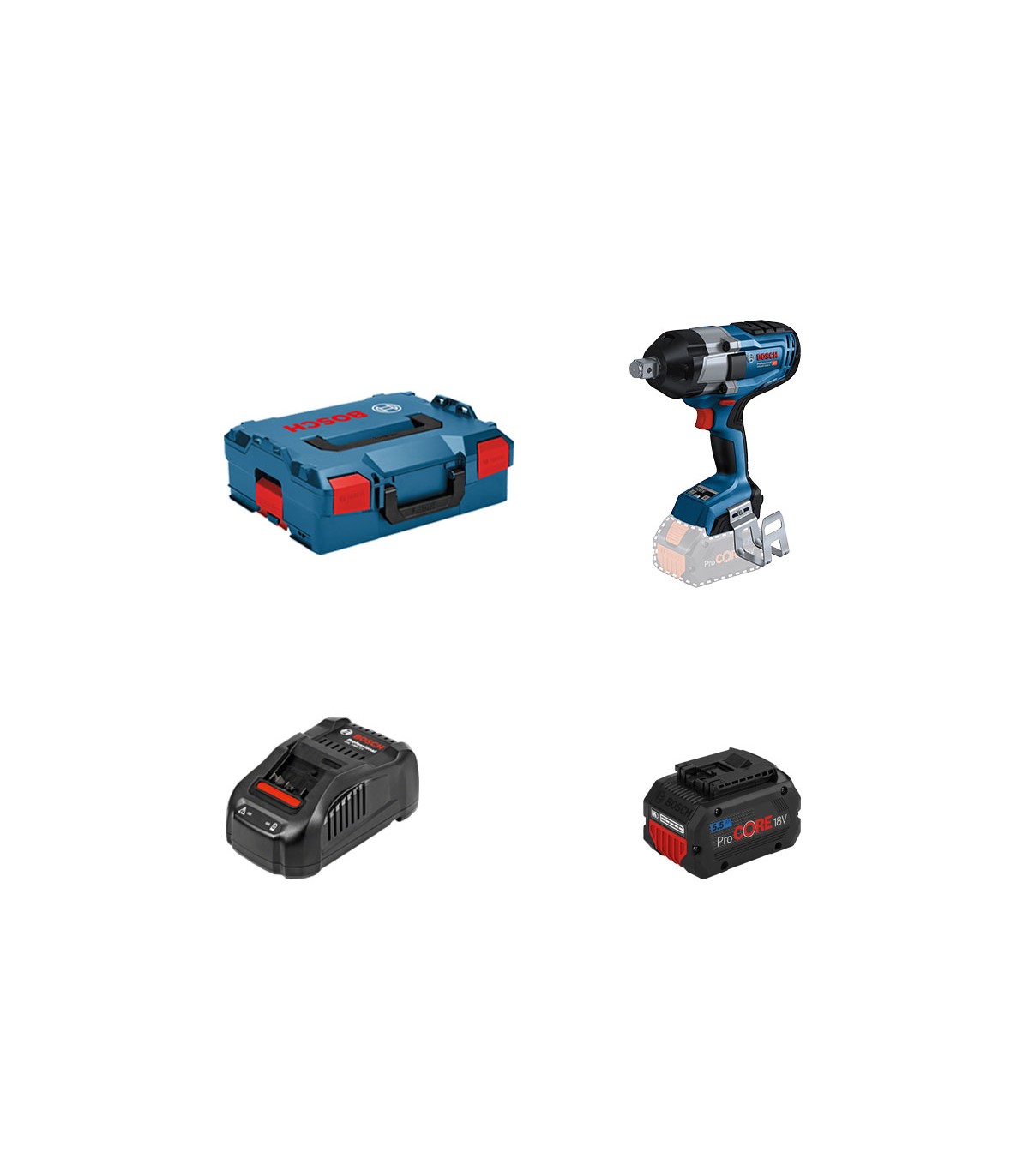 Boulonneuse GDS 18V-1050 H + 1 batterie Procore 18V 5.5 Ah + 1 chargeur GAL 1880 CV BOSCH