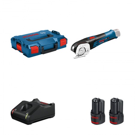 Cisaille GUS 12 V-300 + 2 batteries 12V 3 Ah + 1 chargeur GAL 12V-40 BOSCH