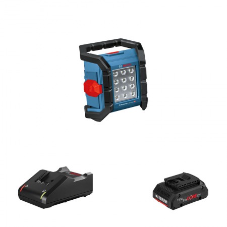 Lampe GLI 18V-1200 C + 1 batterie Procore 18V 4 Ah + 1 chargeur GAL 18V-40 BOSCH