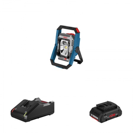 Lampe GLI 18V-2200 C + 1 batterie Procore 18V 4 Ah + 1 chargeur GAL 18V-40 BOSCH