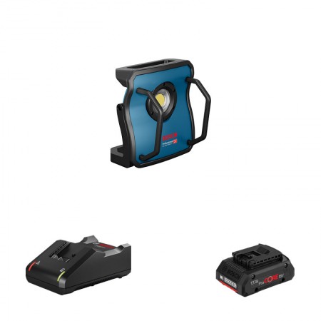Lampe GLI 18V-10000 C + 1 batterie Procore 18V 4 Ah + 1 chargeur GAL 18V-40 BOSCH