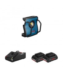 Lampe GLI 18V-10000 C + 2 batteries Procore 18V 4 Ah + 1 chargeur GAL 18V-40 BOSCH