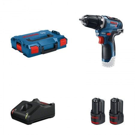 Perceuse visseuse GSR 12V-35 + 2 batteries 12V 3 Ah + chargeur GAL 12V-40 BOSCH