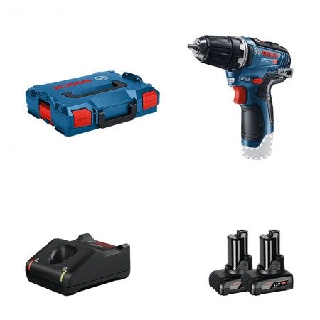 Perceuse visseuse GSR 12V-35 + 2 batteries 12V 6 Ah + chargeur GAL 12V-40 BOSCH