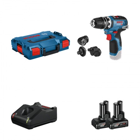 Perceuse-visseuse GSR 12V-35 FC + 2 batteries 12V 6 Ah + chargeur GAL 12V-40 BOSCH