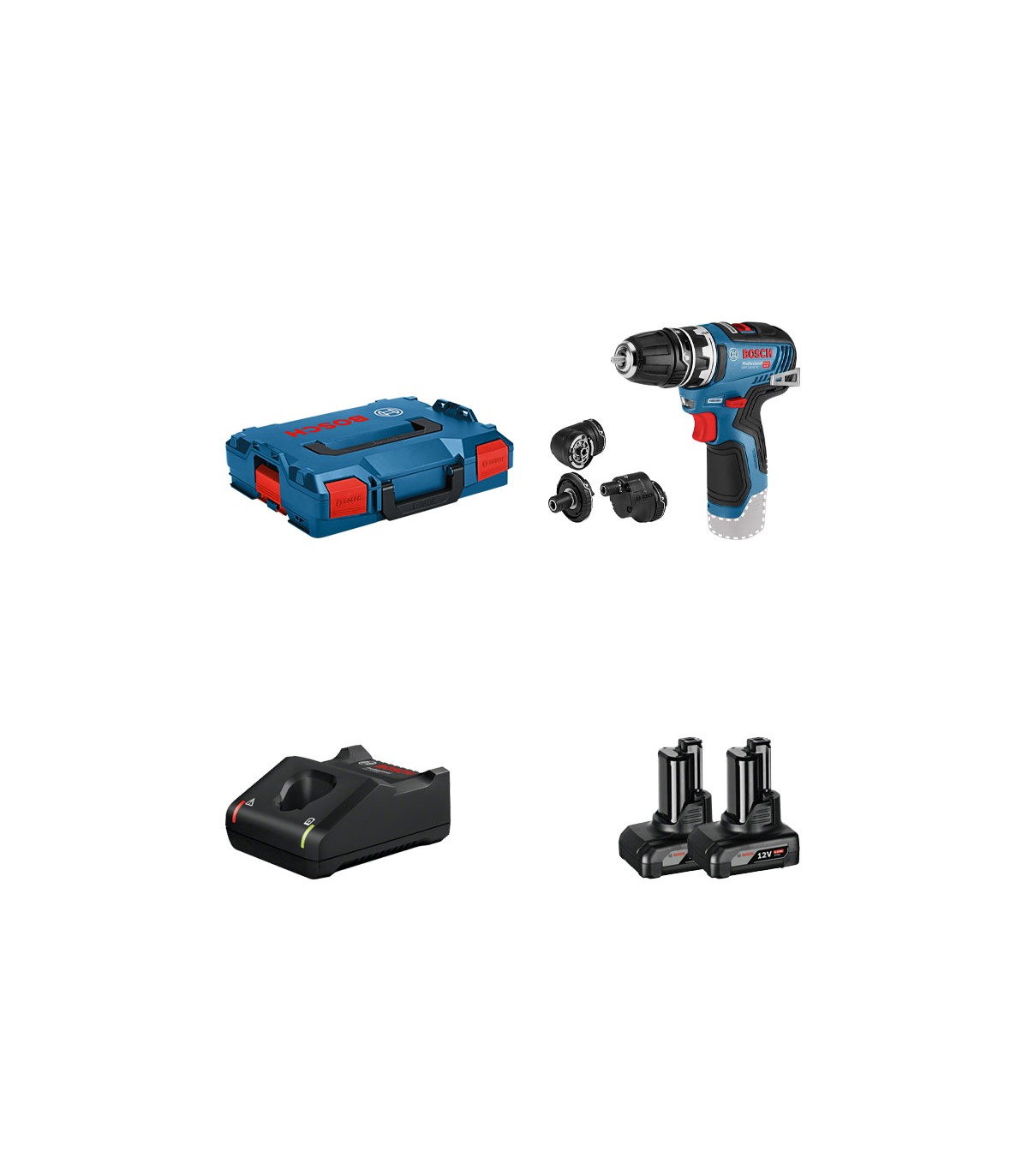 Perceuse-visseuse GSR 12V-35 FC + 2 batteries 12V 6 Ah + chargeur GAL 12V-40 BOSCH