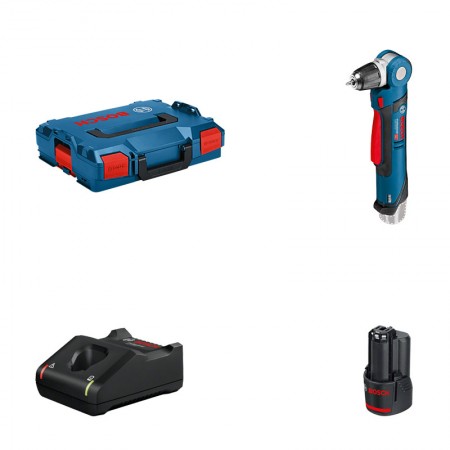 Perceuse d’angle GWB 12V-10 Click & Go + 1 batterie 12V 3 Ah + chargeur GAL 12V-40 BOSCH