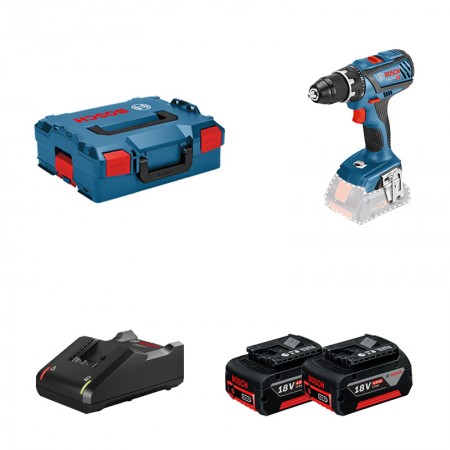 Perceuse-visseuse GSR 18V-28 + 2 batteries GBA 18V 4 Ah + 1 chargeur GAL 18V-40 BOSCH