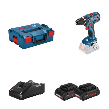 Perceuse-visseuse GSR 18V-28 + 2 batteries Procore 18V 4 Ah + 1 chargeur GAL 18V-40 BOSCH