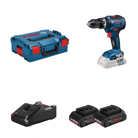 Perceuse-visseuse GSB 18V-55 + 2 batteries Procore 18V 4 Ah + 1 chargeur GAL 18V-40 BOSCH