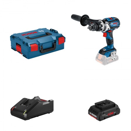 Perceuses-visseuse à percussion GSB 18V-110 C + 1 batterie Procore 18V 4 Ah + 1 chargeur GAL 18V-40 BOSCH