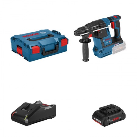 Perforateur GBH 18V-26 + 1 batterie Procore 18V 4 Ah + 1 chargeur GAL 18V-40 BOSCH