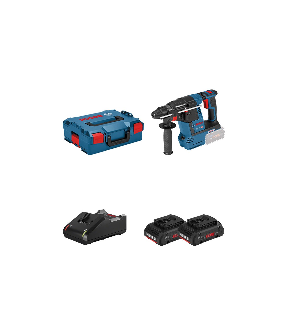 Perforateur GBH 18V-26 + 2 batteries Procore 18V 4 Ah + 1 chargeur GAL 18V-40 BOSCH
