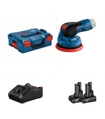 Ponceuse excentrique Ø125 mm GEX 12V-125 + 2 batteries 12V 6 Ah + chargeur GAL 12V-20 BOSCH