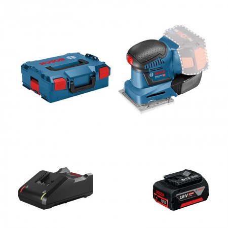 Ponceuse vibrante GSS 18 V-10 + 1 batterie GBA 18V 4 Ah + 1 chargeur GAL 18V-40 BOSCH
