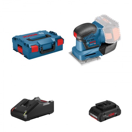 Ponceuse vibrante GSS 18 V-10 + 1 batterie Procore 18V 4 Ah + 1 chargeur GAL 18V-40 BOSCH