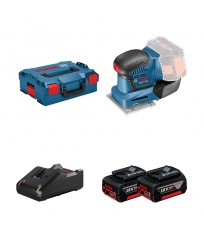 Ponceuse vibrante GSS 18 V-10 + 2 batteries GBA 18V 4 Ah + 1 chargeur GAL 18V-40 BOSCH