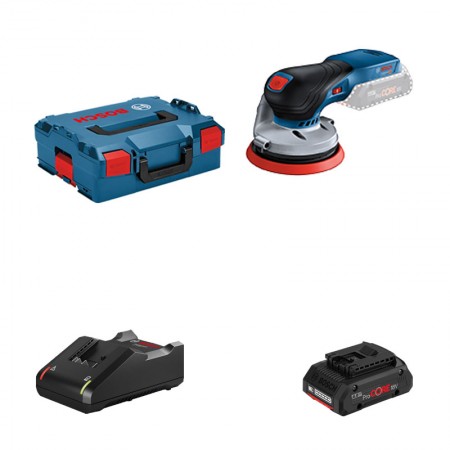 Ponceuse excentrique Ø125 mm GEX 18V-125 + 1 batterie Procore 18V 4 Ah + 1 chargeur GAL 18V-40 BOSCH