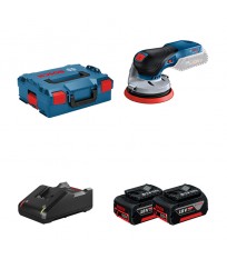 Ponceuse excentrique Ø125 mm GEX 18V-125 + 2 batteries GBA 18V 4 Ah + 1 chargeur GAL 18V-40 BOSCH
