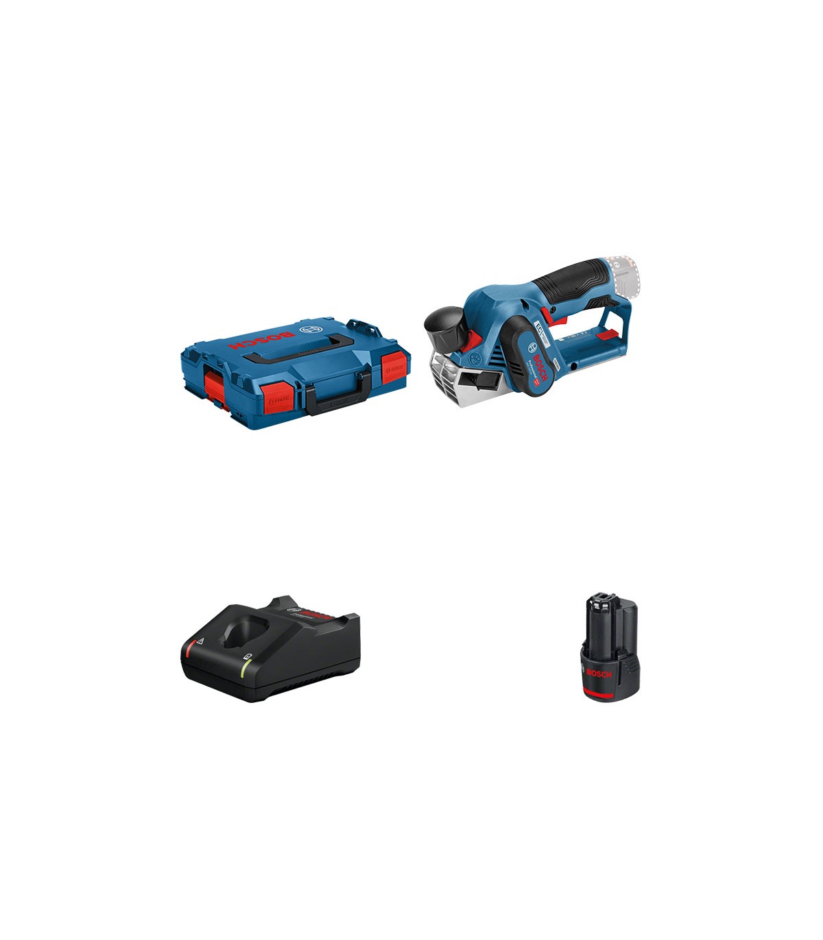 Rabot GHO 12V-20 + 1 batterie 12V 3 Ah + chargeur GAL 12V-20 BOSCH