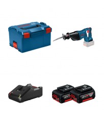 Scie sabre GSA 18 V-LI + 2 batteries GBA 18V 4 Ah + 1 chargeur GAL 18V-40 BOSCH