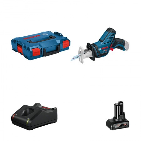 Scie sabre GSA 12V-14 + 1 batterie 12V 6 Ah + 1 chargeur GAL 12V-40 BOSCH
