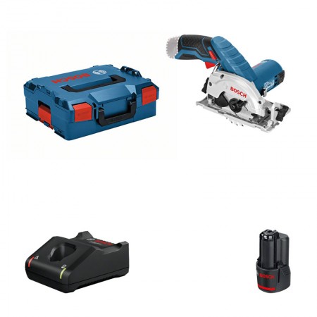 Scie circulaire Ø85 mm GKS 12V-26 + 1 batterie 12V 3 Ah + 1 chargeur GAL 12V-40 BOSCH