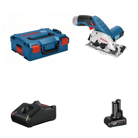 Scie circulaire Ø85 mm GKS 12V-26 + 1 batterie 12V 6 Ah + 1 chargeur GAL 12V-40 BOSCH