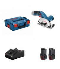 Scie circulaire Ø85 mm GKS 12V-26 + 2 batteries 12V 3 Ah + 1 chargeur GAL 12V-40 BOSCH